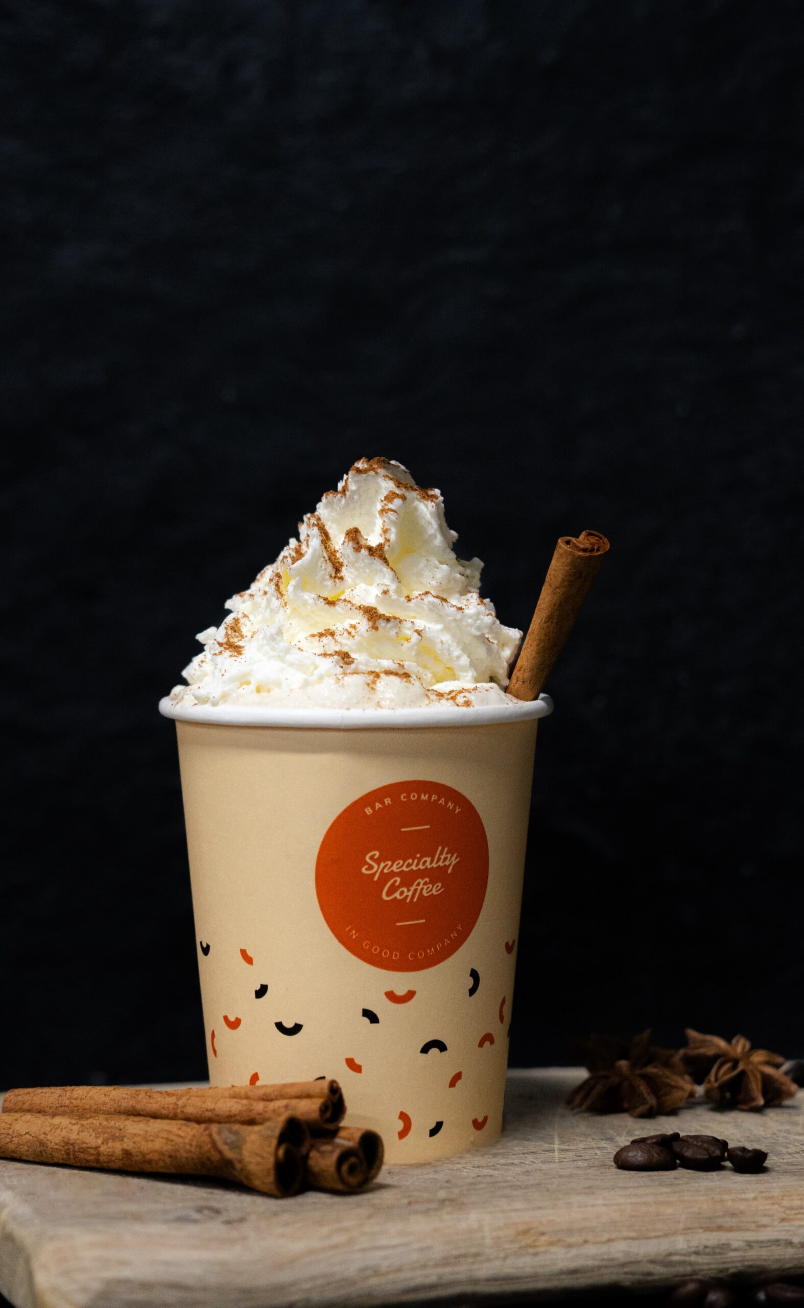 Pumpkin Spice Latte met slagroom